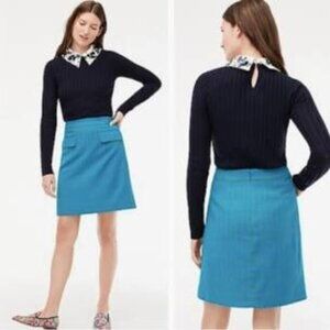 J.Crew Front Flap Pocket Skirt in Gingham Plaid
